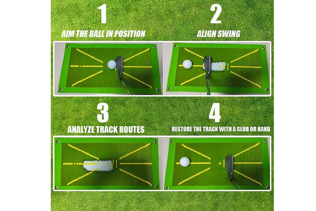 2Pcs Golf Training Mat For Swing Detection Golf Training Aid For Indoor Outdoor