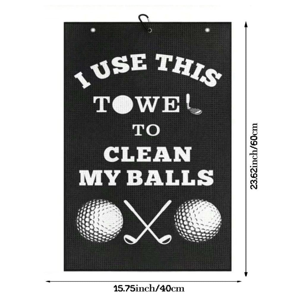Golf Towel for Golf Bag with Clip Funny Cleaning Cloth for Balls & Clubs