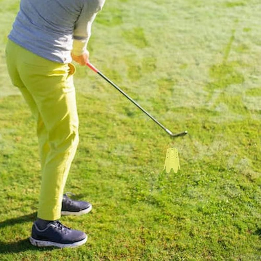 Plastic Golf Tees Golf Simulator Tees for Home Outdoor Indoor Golf Tees Simulator Practice Training - Yellow