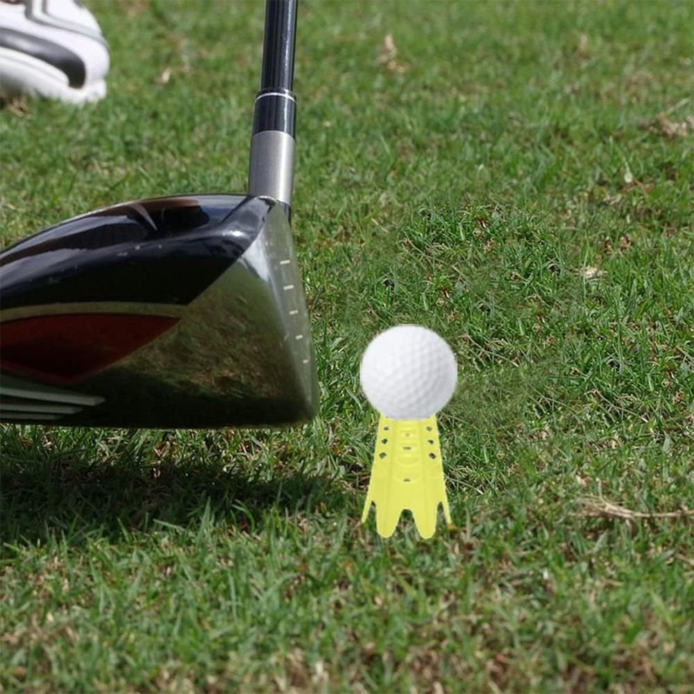 Plastic Golf Tees Golf Simulator Tees for Home Outdoor Indoor Golf Tees Simulator Practice Training - Yellow