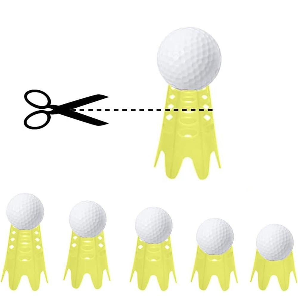 Plastic Golf Tees Golf Simulator Tees for Home Outdoor Indoor Golf Tees Simulator Practice Training - Yellow