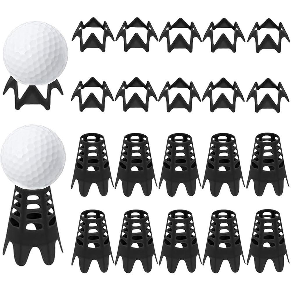 Plastic Golf Tees Golf Simulator Tees for Home Outdoor Indoor Golf Tees Simulator Practice Training - Black