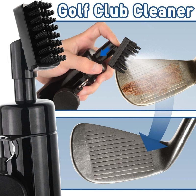 Golf Club Cleaner Brush with 5oz Water Spray Bottle Golf Cleaning Kit with Clip