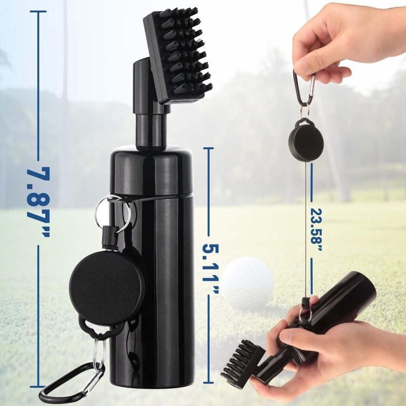 Golf Club Cleaner Brush with 5oz Water Spray Bottle Golf Cleaning Kit with Clip