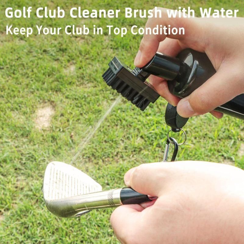 Golf Club Cleaner Brush with 5oz Water Spray Bottle Golf Cleaning Kit with Clip