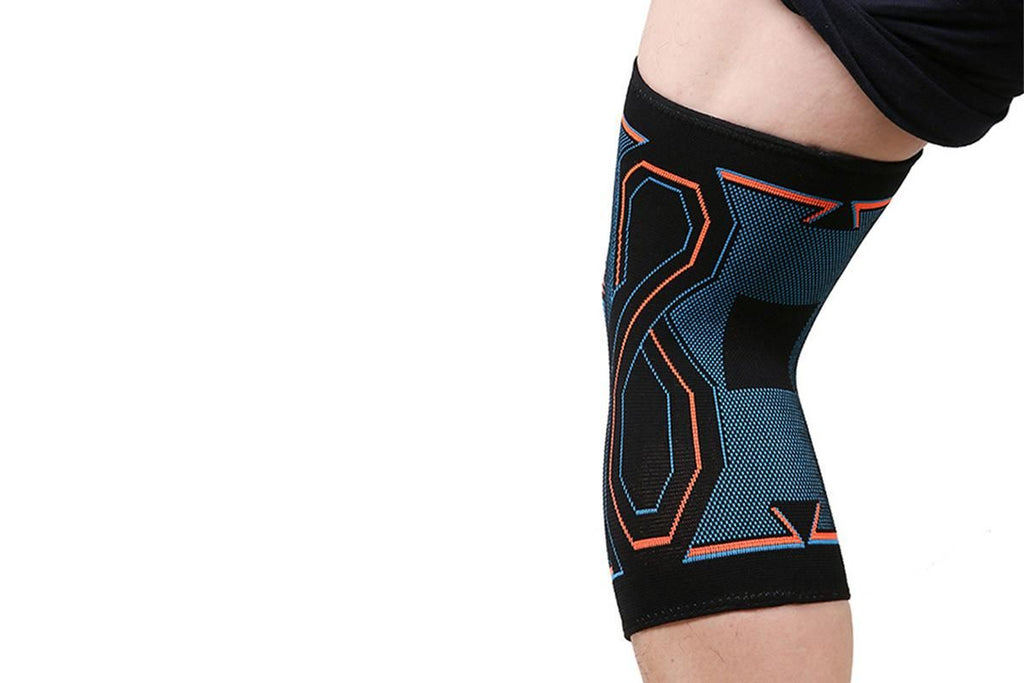 2-Pack Knitted Knee Support Sleeve Leg Brace for Gym Sports Running(M)
