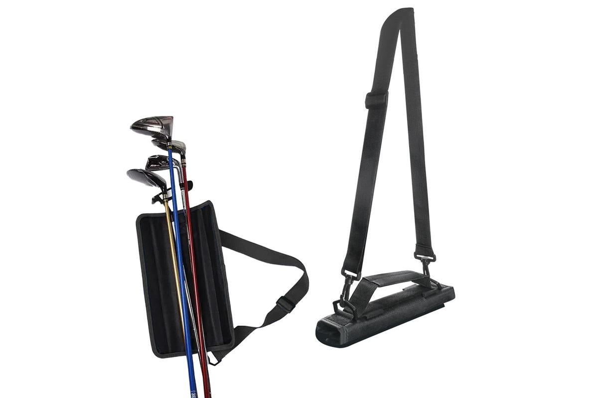 Portable Golf Club Bag With Adjustable Strap Golf Accessories -Black