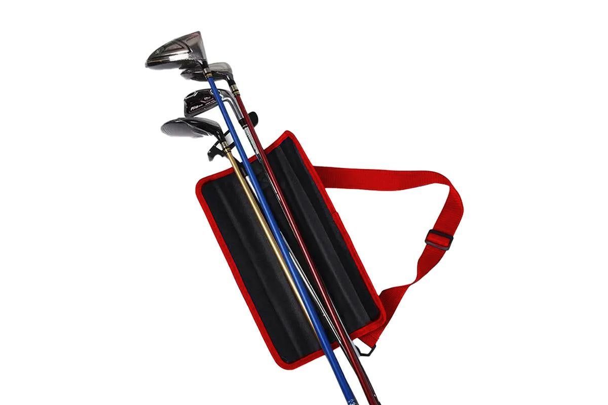 Portable Golf Club Bag With Adjustable Strap Golf Accessories -Red
