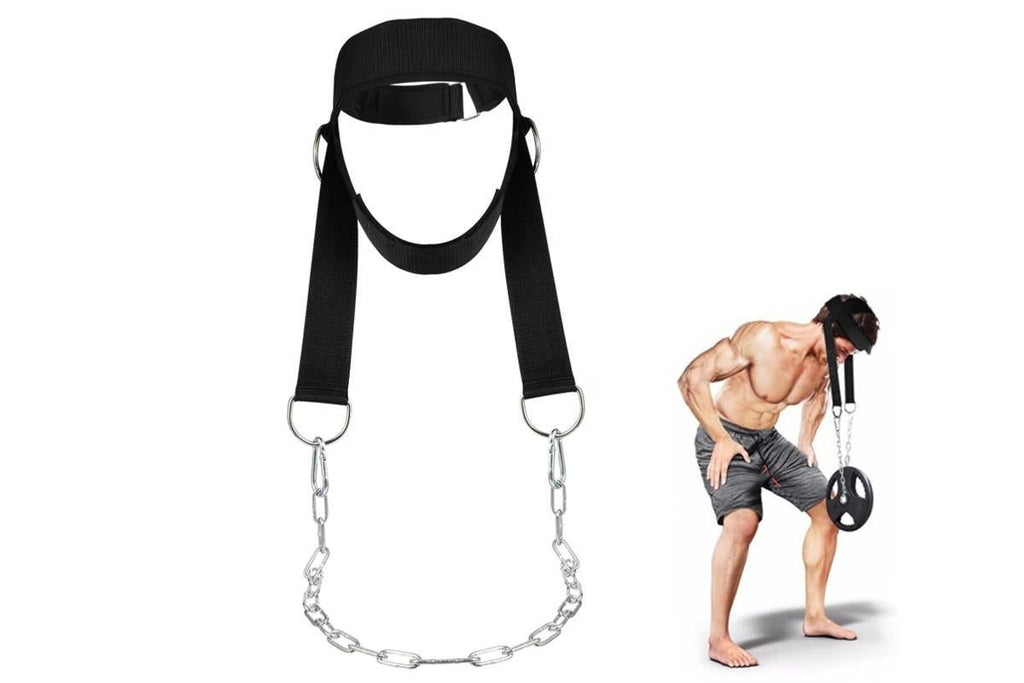 Weight Lifting Head Neck Harness Gym Workout Exercise Training Strap Belt