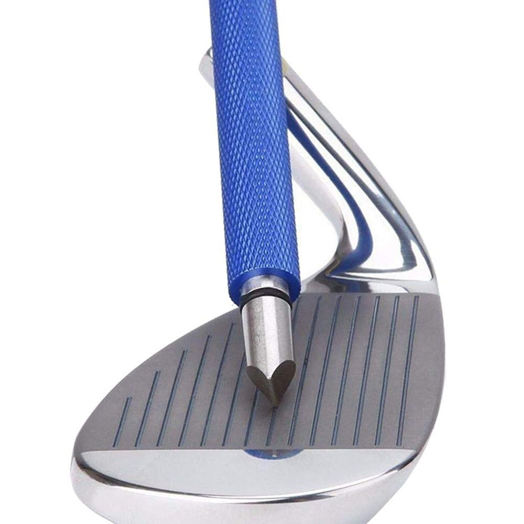 Golf Club Groove Cleaning Tool Wedge and Iron Groove Sharpener Golf Accessory - Blue