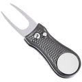 Stainless Steel Golf Green Fork Turf Repair Tool for Lawn Care and Divot Maintenance - Gray