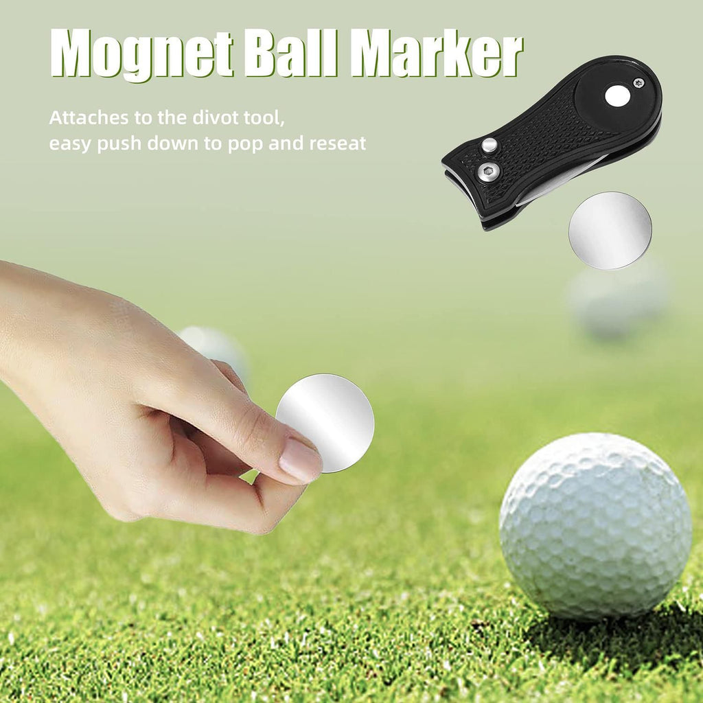 Stainless Steel Golf Green Fork Turf Repair Tool for Lawn Care and Divot Maintenance - Green