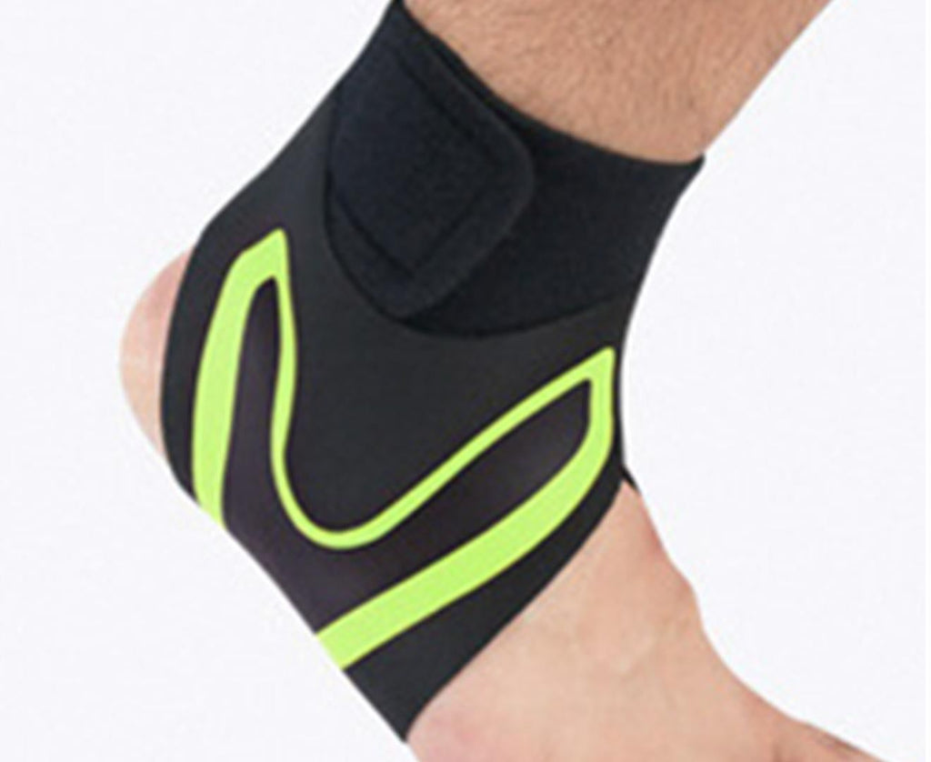 A Pair of Sports Ankle Sleeve Compression Anti-sprain Protection Socks Outdoor Sports Climbing Equipment-Green L