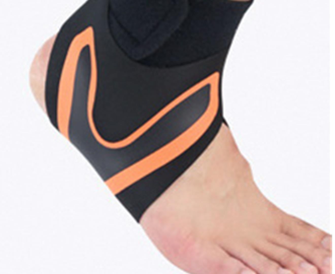 A Pair of Sports Ankle Sleeve Compression Anti-sprain Protection Socks Outdoor Sports Climbing Equipment-Orange M