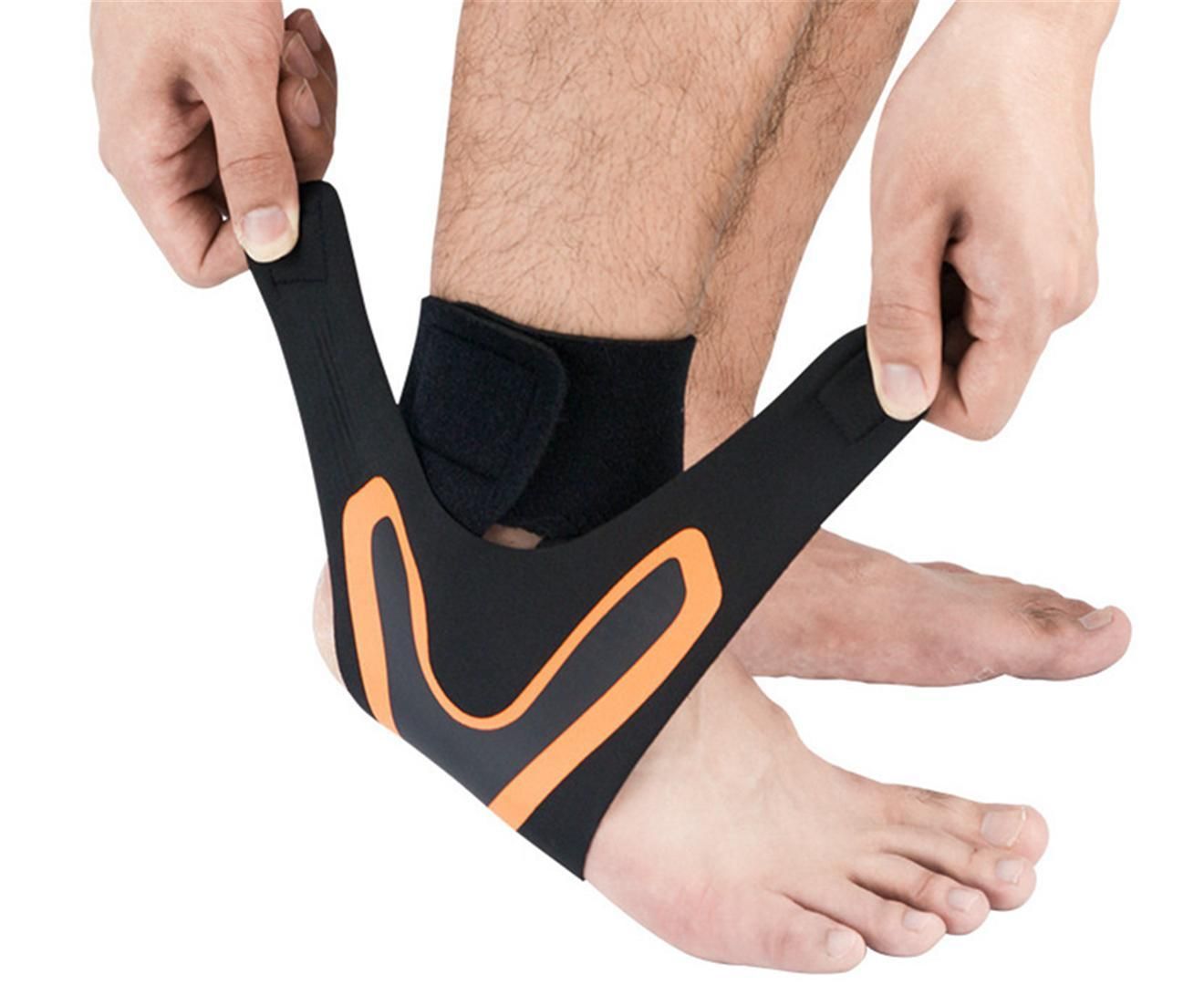 A Pair of Sports Ankle Sleeve Compression Anti-sprain Protection Socks Outdoor Sports Climbing Equipment-Blue L