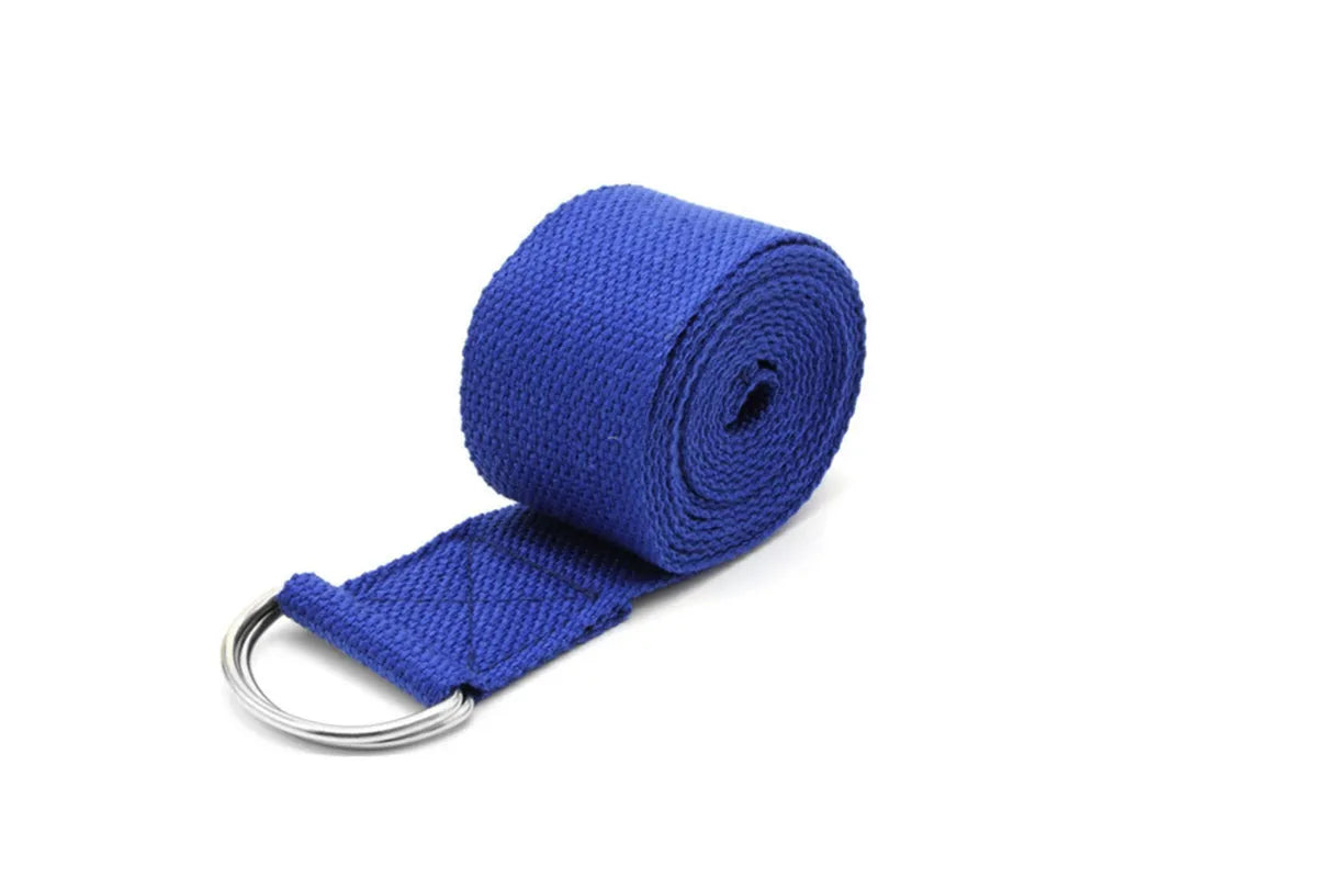 Sport Yoga Stretch Strap D-Ring Belt Gym Waist Leg Fitness 180Cm Adjustable Belt Blue