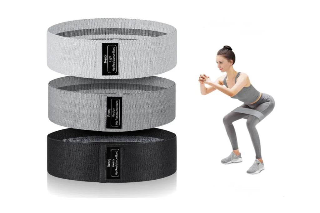 Resistance Bands, Men's and Women's Leg and Glute Level 3 Fabric Workout Bands for Home Fitness Gym Yoga Squat Glutes - 3-Pack