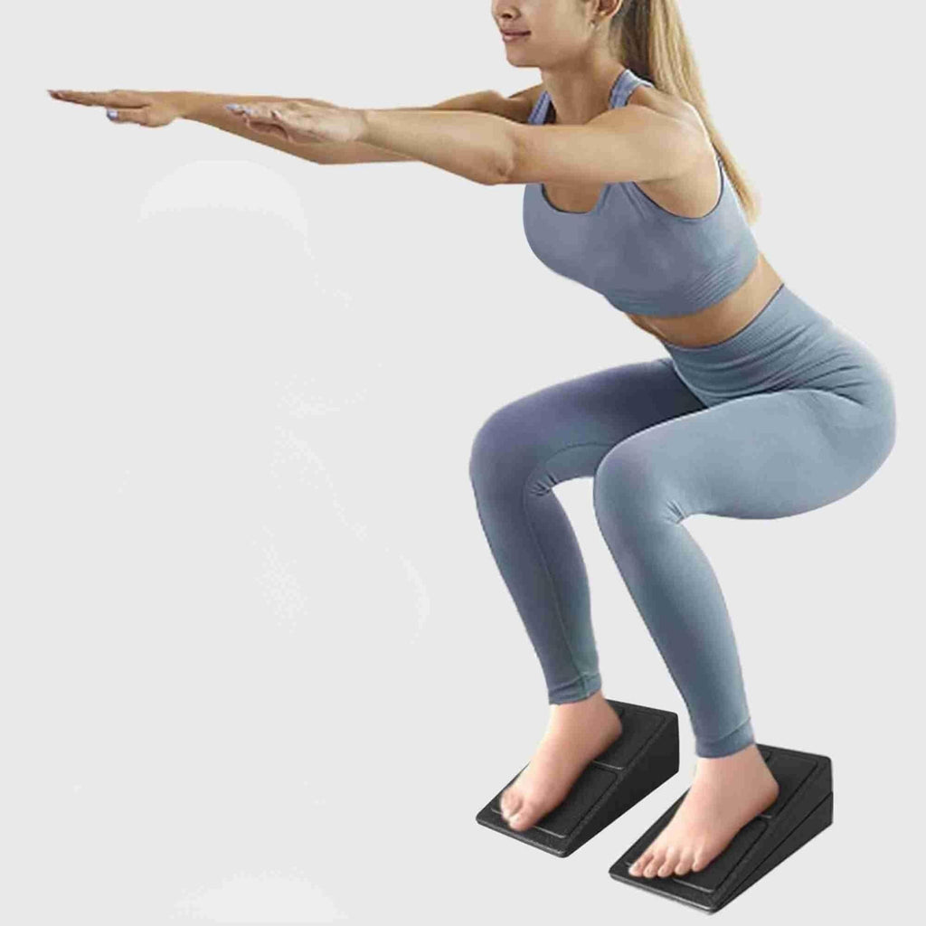 3pcs Slant Board Squat Wedge Set Calf Stretcher Yoga Block Exercise Gym Fitness