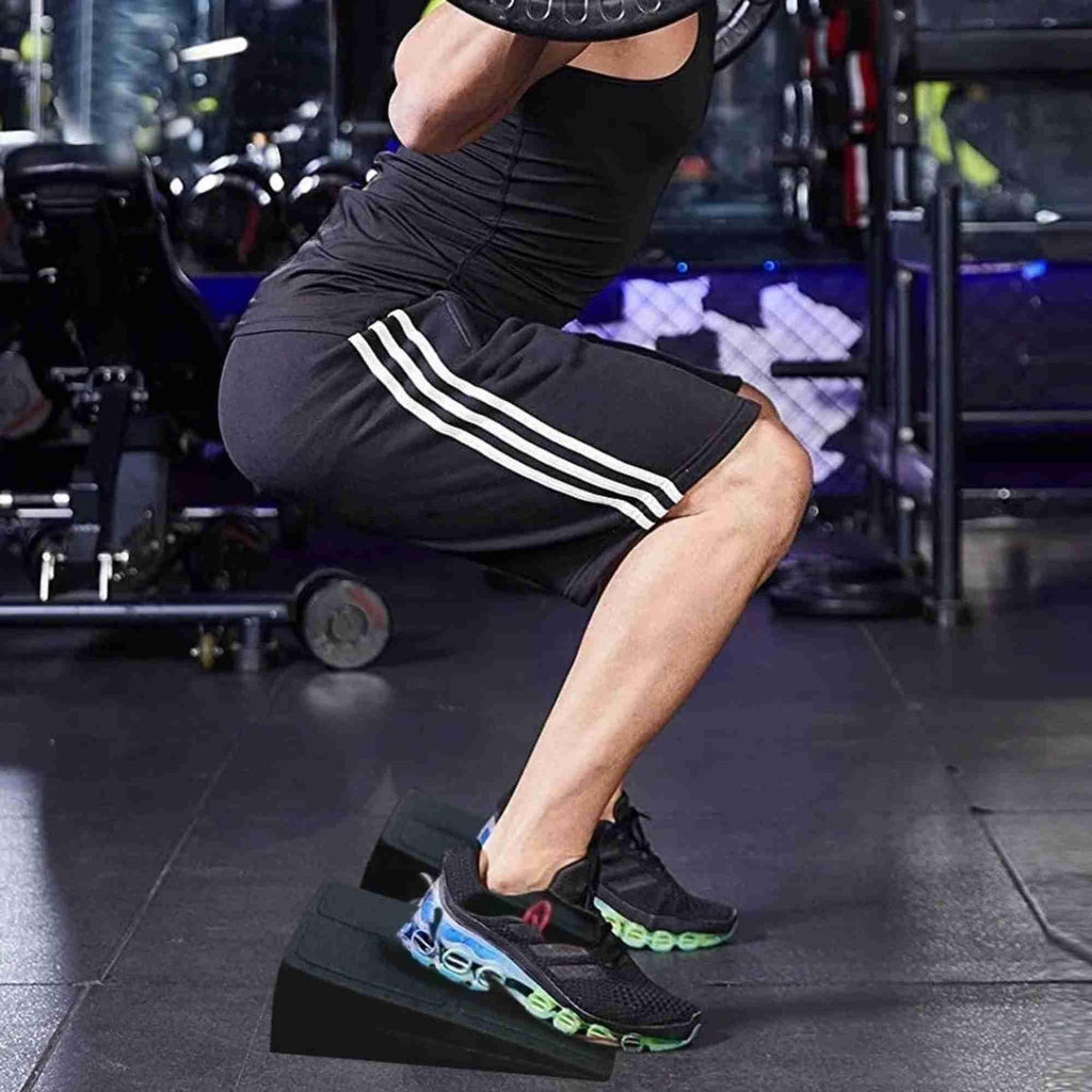 3pcs Slant Board Squat Wedge Set Calf Stretcher Yoga Block Exercise Gym Fitness