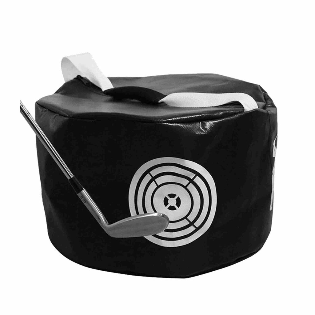 Golf Hitting Bag Golf Power Impact Swing Practice Exercise Equipment Pack - Black