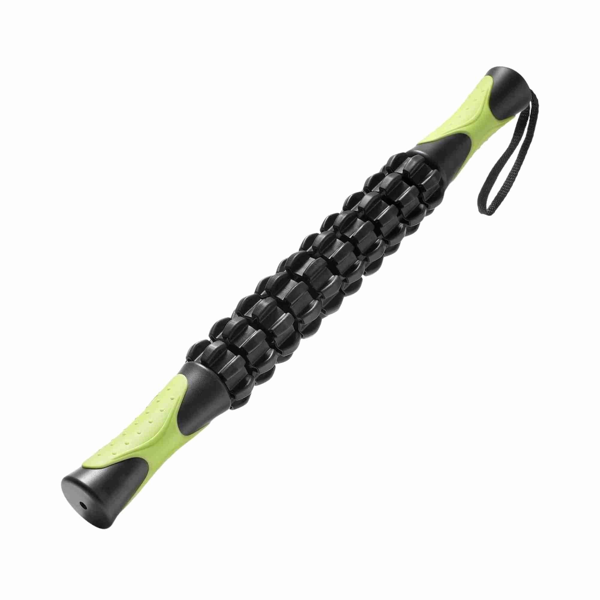 Muscle Massage Roller Stick Deep Tissue Fascia Bar support Fitness Training Gym - Black