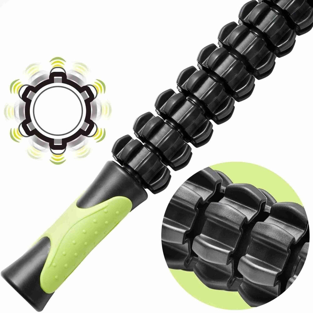 Muscle Massage Roller Stick Deep Tissue Fascia Bar support Fitness Training Gym - Black