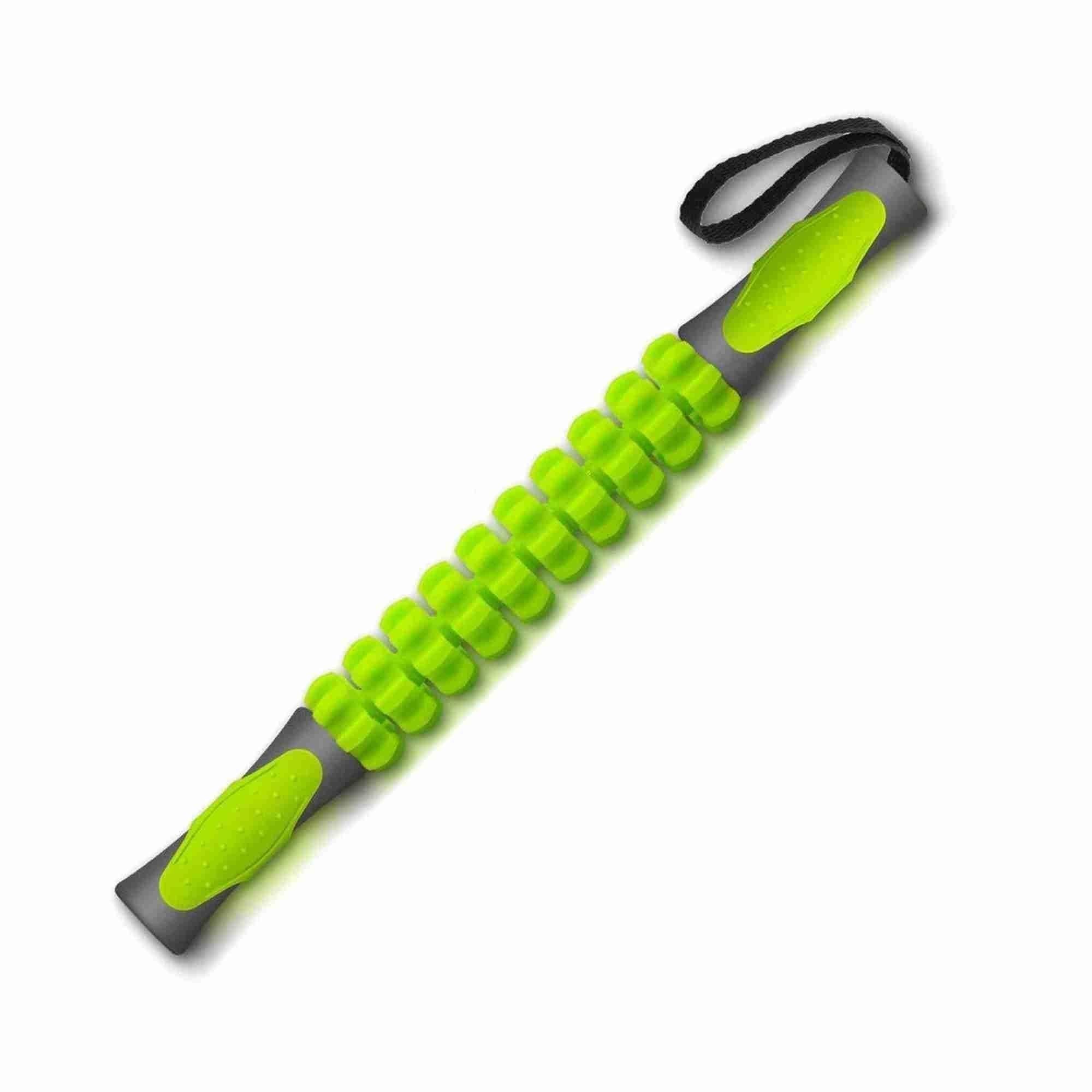 Muscle Massage Roller Stick Deep Tissue Fascia Bar support Fitness Training Gym - Green