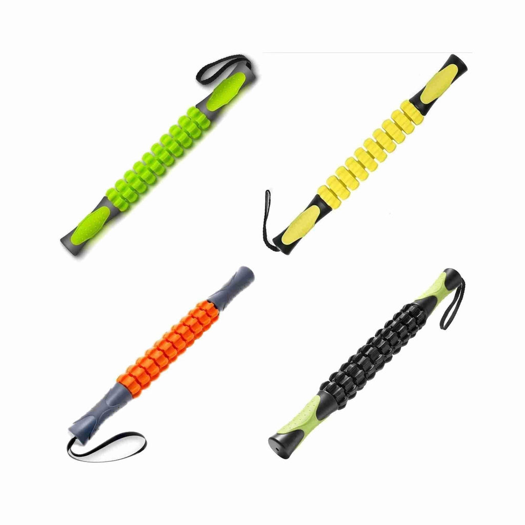 Muscle Massage Roller Stick Deep Tissue Fascia Bar support Fitness Training Gym - Green