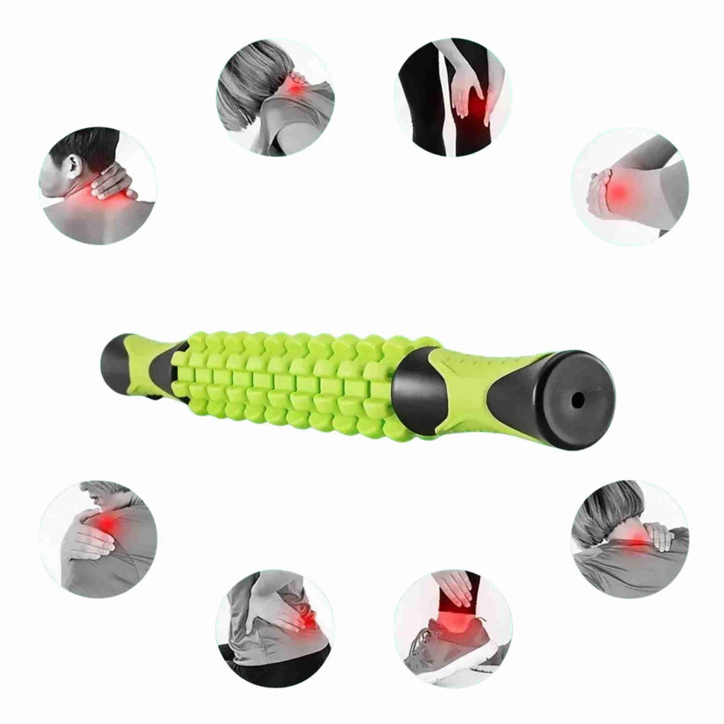 Muscle Massage Roller Stick Deep Tissue Fascia Bar support Fitness Training Gym - Orange
