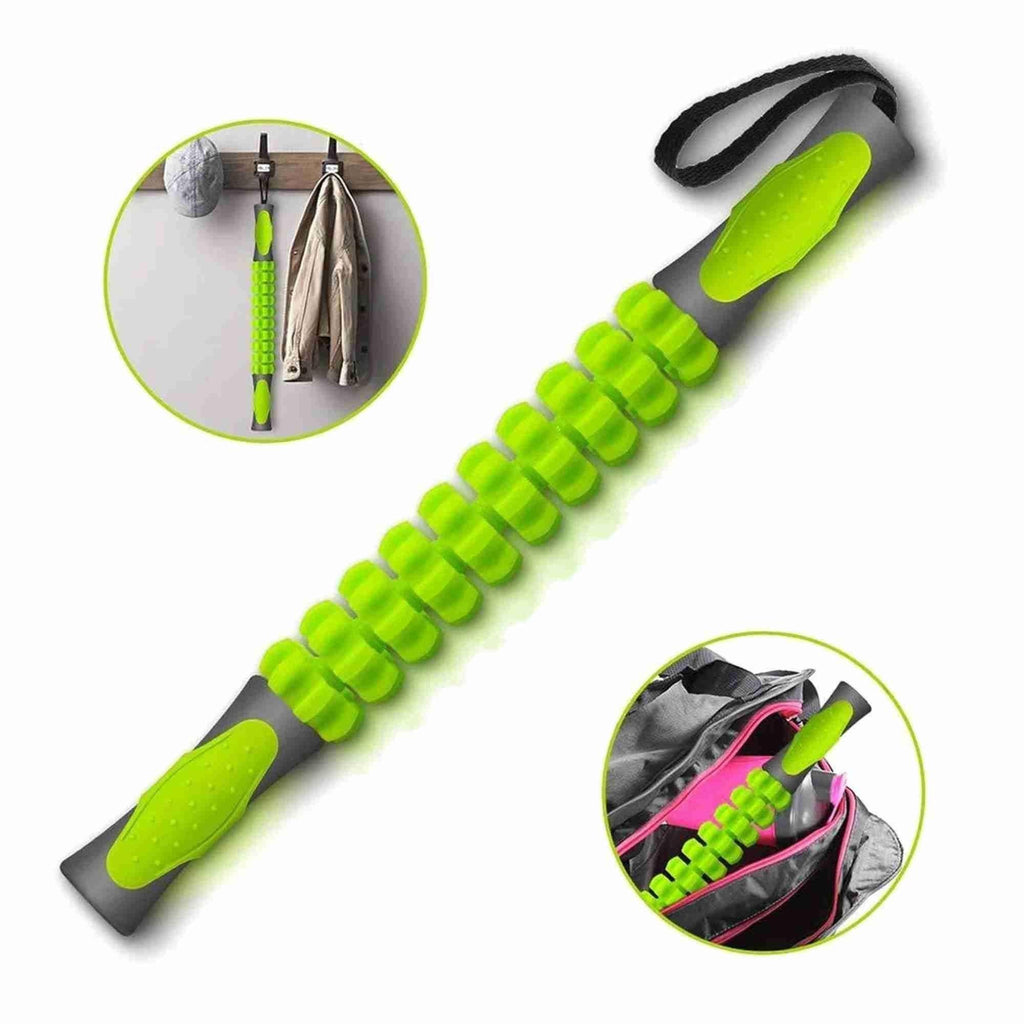 Muscle Massage Roller Stick Deep Tissue Fascia Bar support Fitness Training Gym - Orange