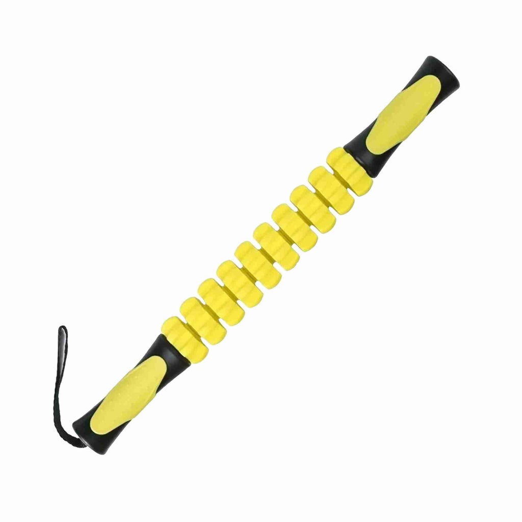 Muscle Massage Roller Stick Deep Tissue Fascia Bar support Fitness Training Gym - Yellow