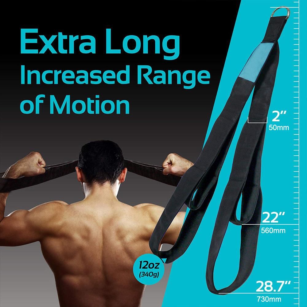 Tricep Rope Cable Attachment Two Lengths Built in One for Home Gym (Black)