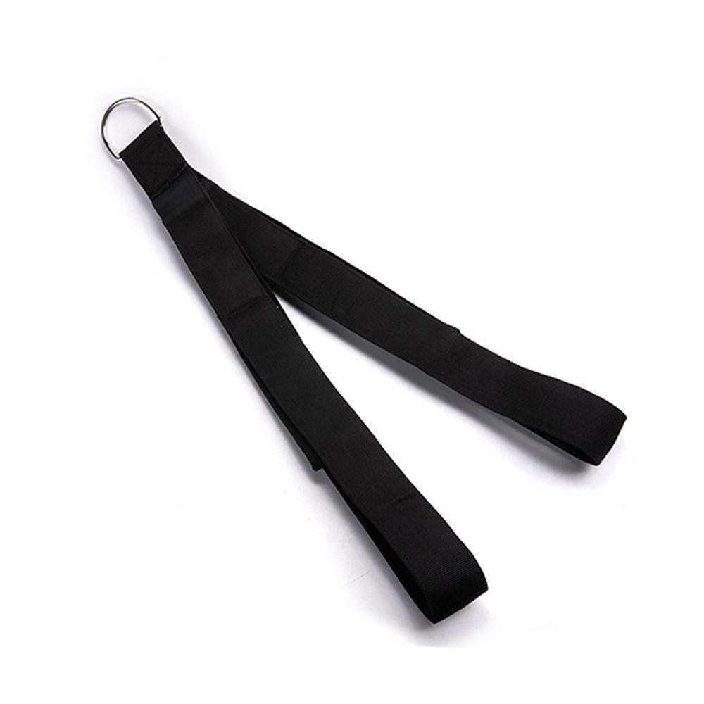 Tricep Rope Cable Attachment Two Lengths Built in One for Home Gym (Black)