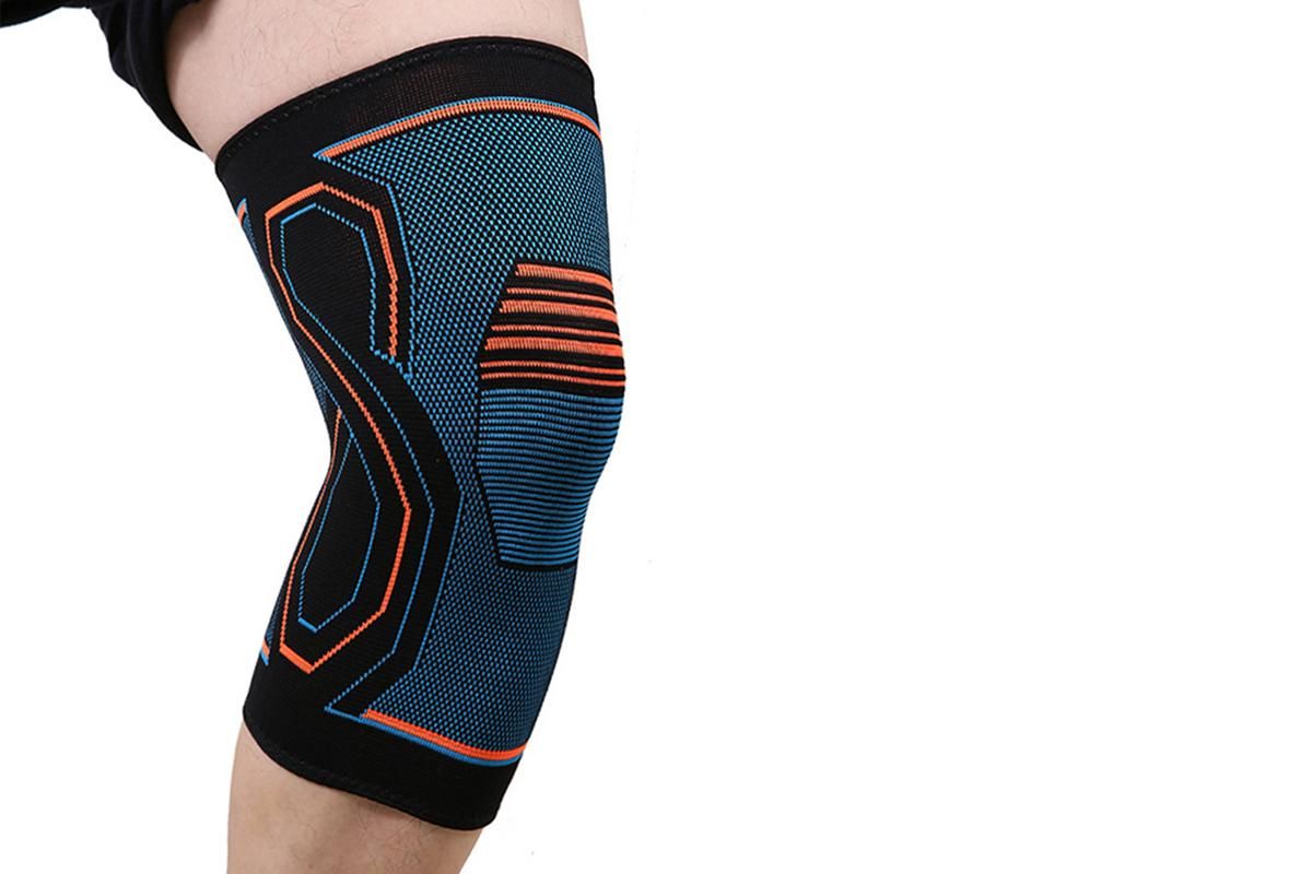 2-Pack Knitted Knee Support Sleeve Leg Brace for Gym Sports Running(M)