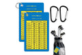 2PCS Golf Club Range Chart Card Golf Club Distance Card Golf Score Cards