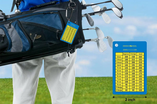2PCS Golf Club Range Chart Card Golf Club Distance Card Golf Score Cards