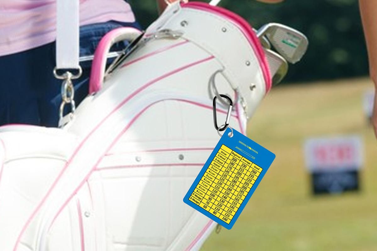 2PCS Golf Club Range Chart Card Golf Club Distance Card Golf Score Cards