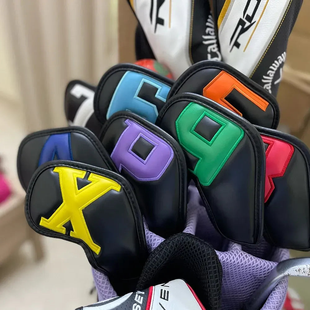 10PcSet Golf Iron Covers Golf Club Head Covers Wedges 4 - 9