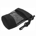 Mesh nylon drawstring golf bag holds 16 golf balls suitable for family outings single-sided drawstring pocket - Black