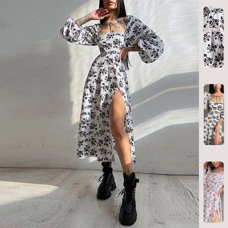 Hong Hao Women Printed Backless Long Dress Spring 2026 Pink 3XL