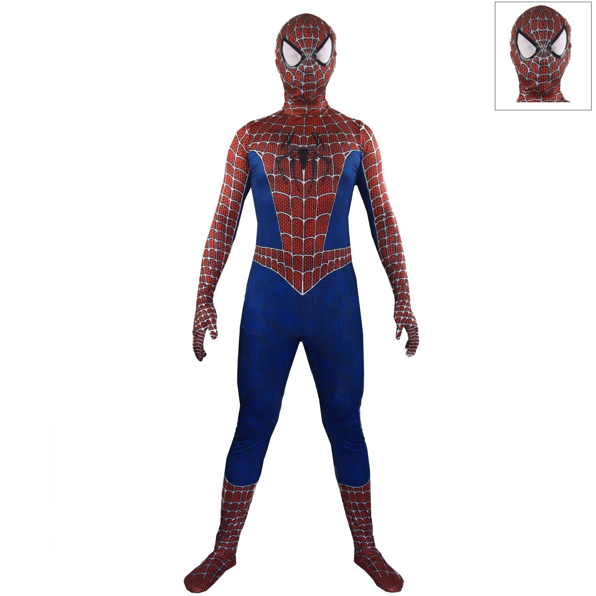 Spiderman Cosplay Costume Milk Silk One Piece Suit Remy + Headgear 190