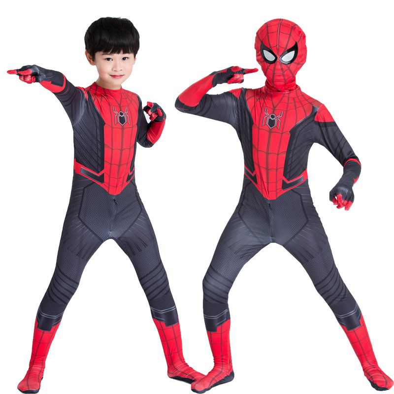 Spiderman Cosplay Costume Milk Silk One Piece Suit Thanos + Luminous Mask 180