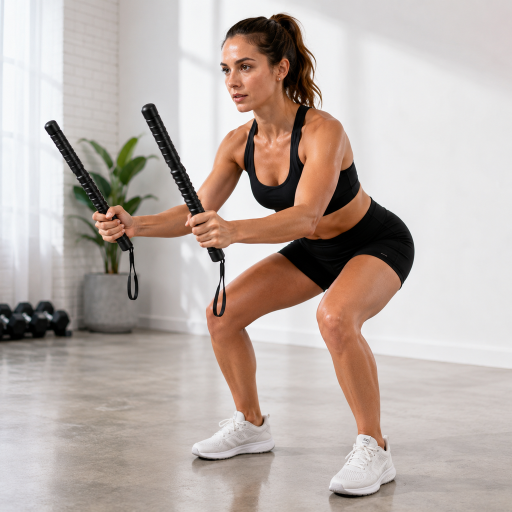 1 Pair Cordless Battle Rope Fitness Training Rope Strength Workout Equipment for Home Gym Full Body Exercise