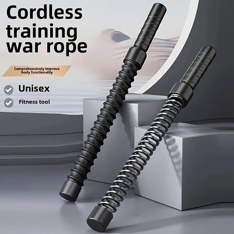 1 Pair Cordless Battle Rope Fitness Training Rope Strength Workout Equipment for Home Gym Full Body Exercise