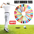100Pack 83mm Multi-Color Golf Tees with Rubber Cushion