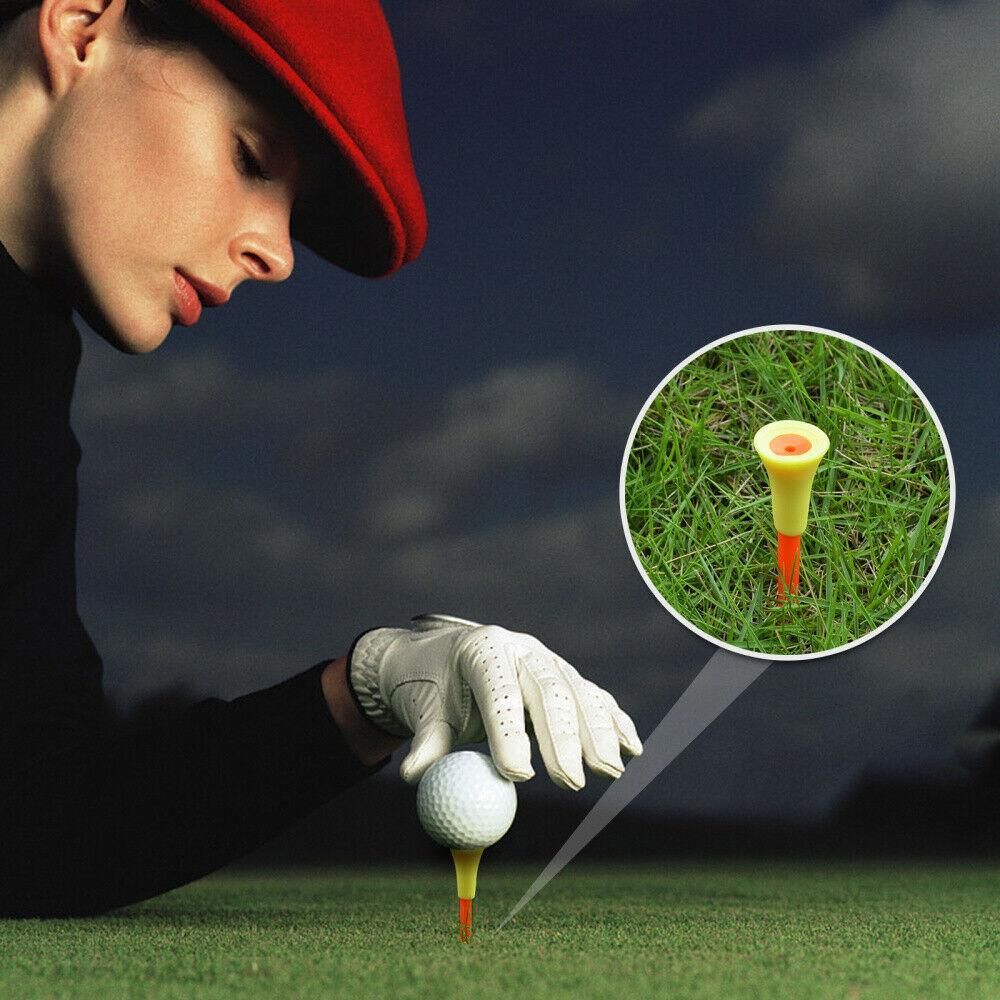 100Pack 83mm Multi-Color Golf Tees with Rubber Cushion
