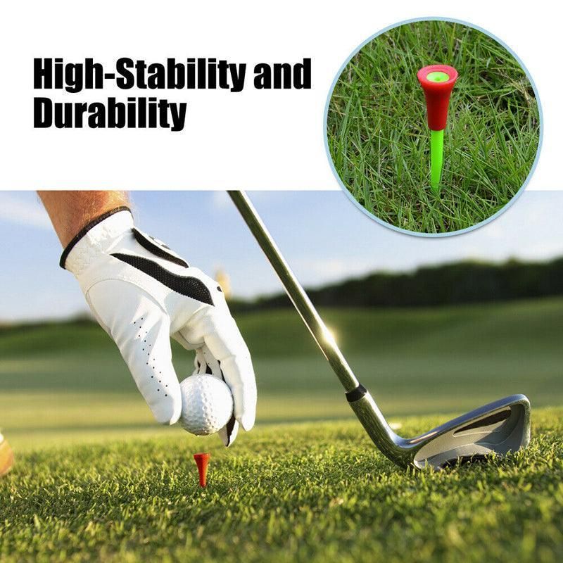100Pack 83mm Multi-Color Golf Tees with Rubber Cushion