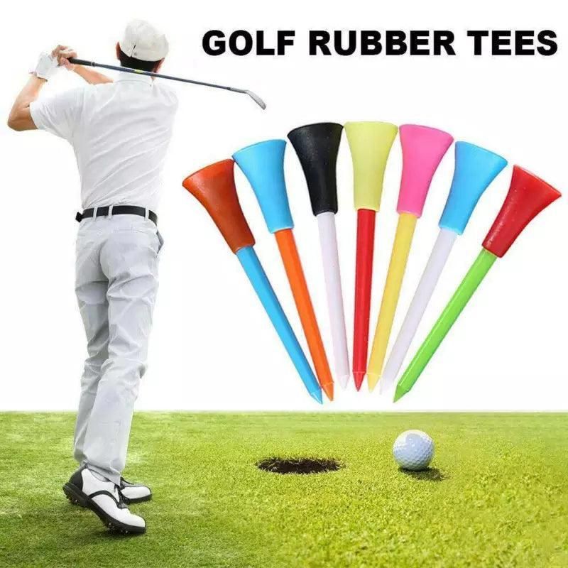 100Pack 83mm Multi-Color Golf Tees with Rubber Cushion