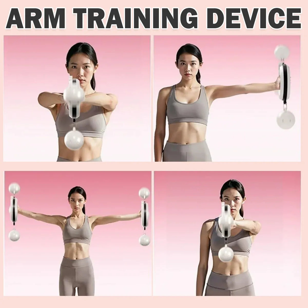 Hand Cranked Hula Hoop Fitness Equipment Arm Training Home Gym Anti Slip Durable