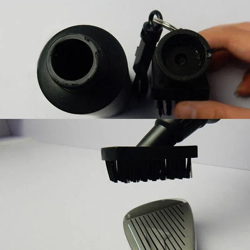 1PC Golf Club Cleaning Brush Reel Groove Cleaner With Extrusion Water Bottle